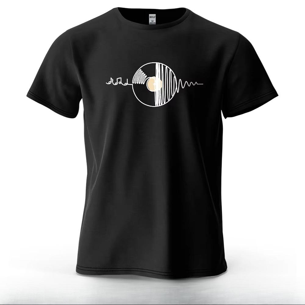 Musicalthemed Printed Mens Tshirt Simple Cotton Patterned Womens Tshirt Streetwear Style Tshirt 2026 New Cotton Summer S