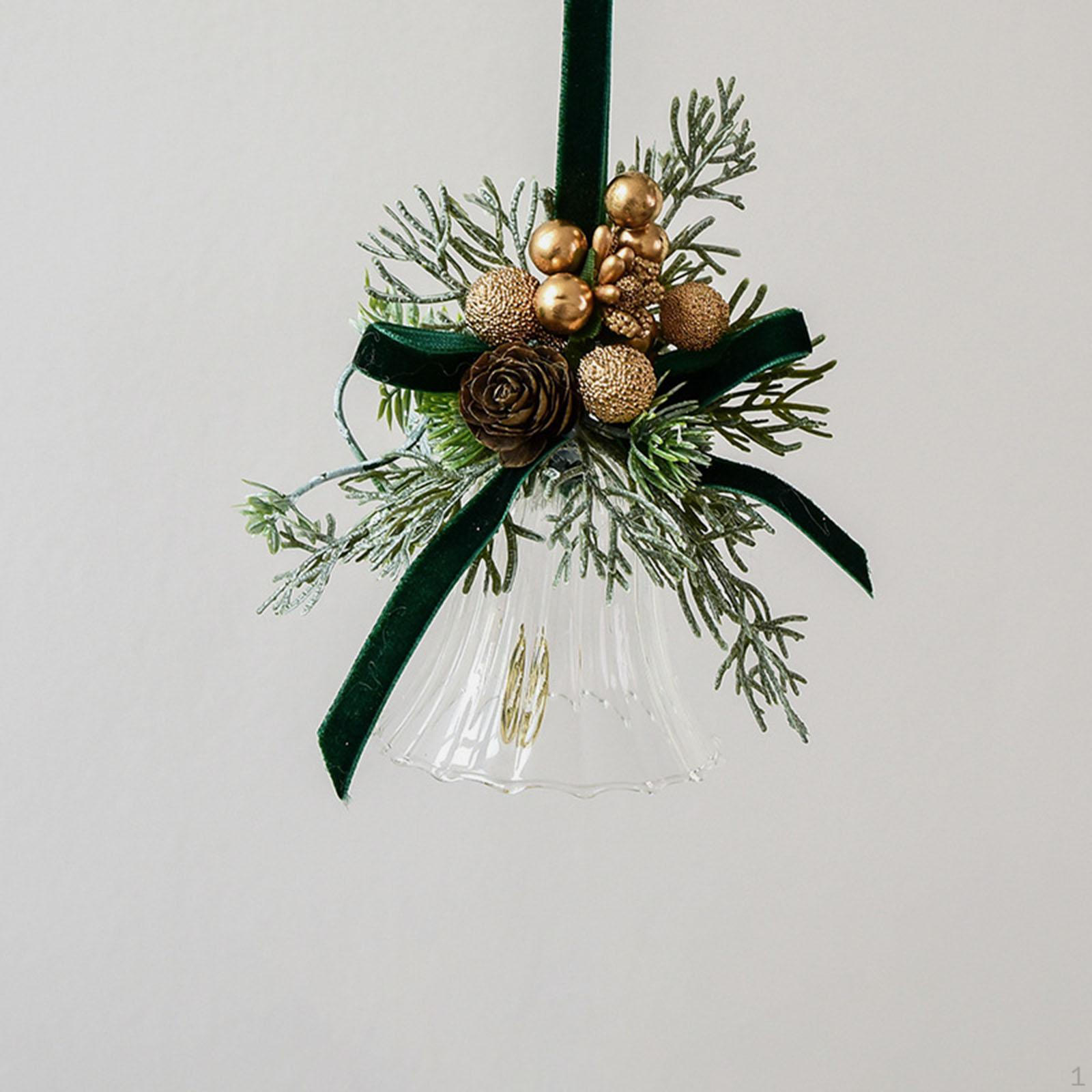 

Christmas Bell Ornament Craft Xmas Tree Home with Rope Hanging Decoration for Style I