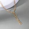 Jewelry Source Letter Diamond Clavicle Chain Niche Design Congenial Gold Necklace Versatile Women