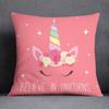 Cartoon Pink Unicorn Collection Pillow Gift Home Office Decor Pillow Bedroom Sofa Car Cushion Cover Pillowcase