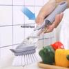 Multifunctional Automatic Liquid-Dispensing Kitchen Cleaning Brush