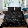 Math Equations Duvet Cover Set Hourglass Purple Galaxy Comforter Cover Physics Formula Dorm Bedding Sets Science Geometry Axis