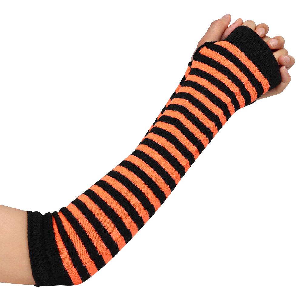 

Black Grey Punk Long Fingerless Gloves Cuff Women Men Outdoor Hip-hop Glove Elbow Mittens Cool Stretch Winter Arm Warmer Mitten One Size
