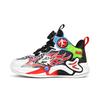 Children's Breathable Middle and Older Children's Shock Absorption Basketball Shoes Rotary Buckle Boys' Shoes Sneakers Mesh Spring New