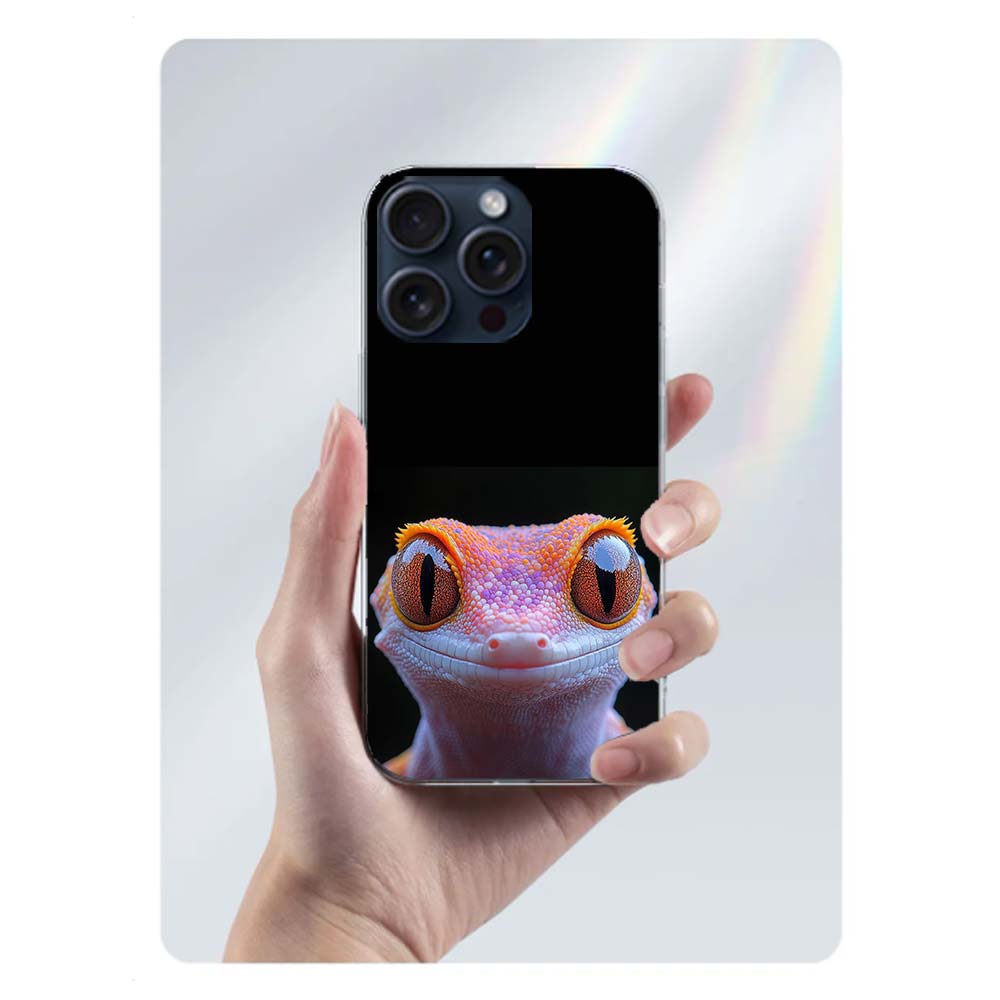 

Lizards and Geckos Have Big Eyes Clear Phone Case For Iphone 17 Air 16 Pro Max 15 Pro 14 Plus 17E 16E 11 13 12 Mini Cover Cases iPhone 16 Pro Max