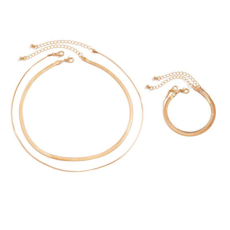 

Necklace Suit Metal 2024 Spring Snake Bones Chain Gold