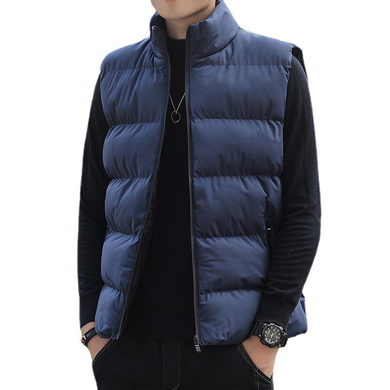 Men's Korean Style Cotton Vest – Trendy Sleeveless Jacket for Autumn and Winter