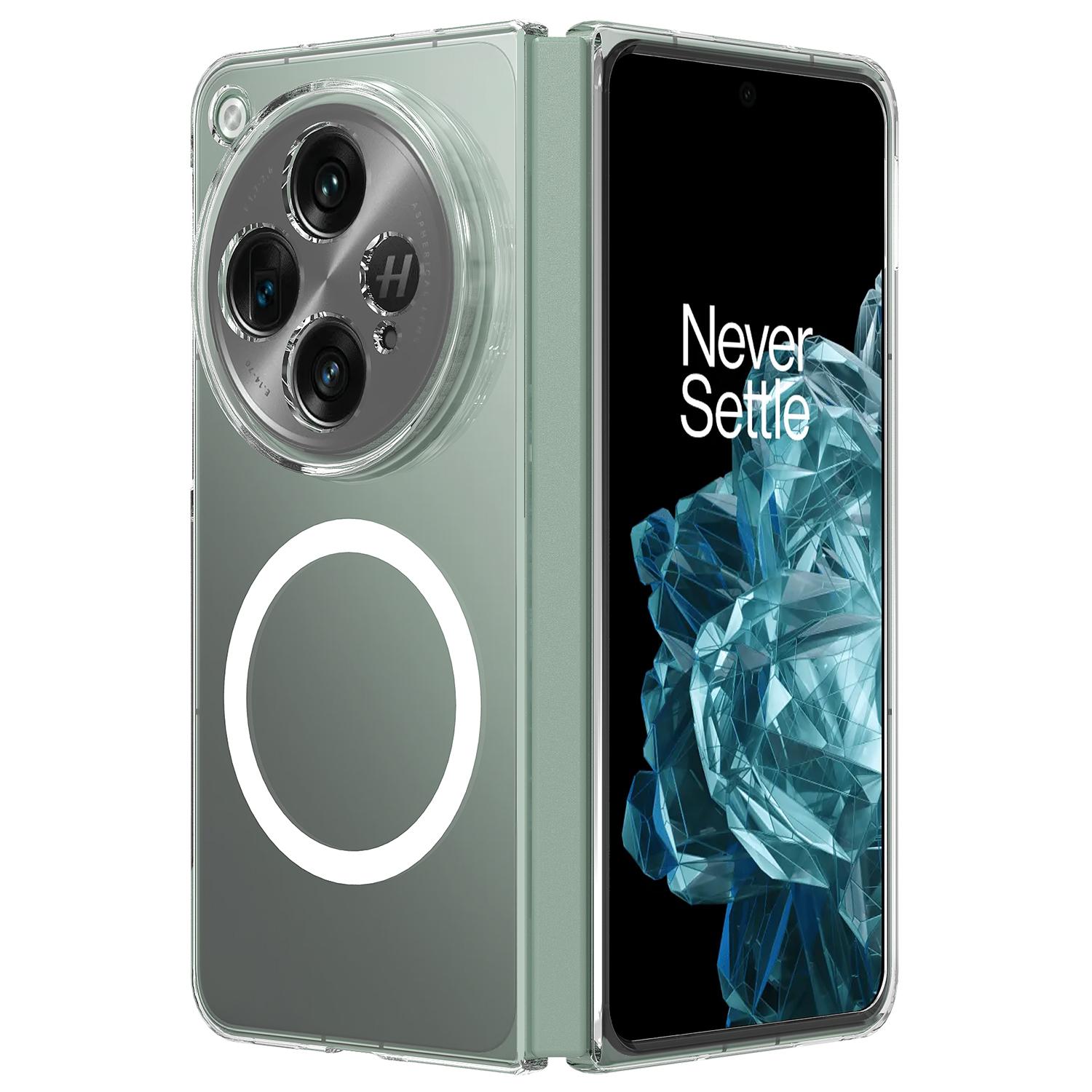 

Для OnePlus Open Case Slim-Fit Акриловый защитный чехол, совместимый с MagSafe Transparent