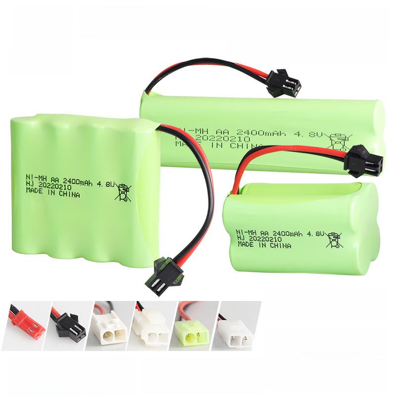 NiMH 4.8V 2400mAh Rechargeable Battery Pack for RC Cars & Electric Toy Climbers