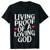 Unisex Summer Live Proof of A Loving God Print Y2k Tshirt Unisex Religious Christian Cross Jesus Short Sleeved Tees Loose Tops