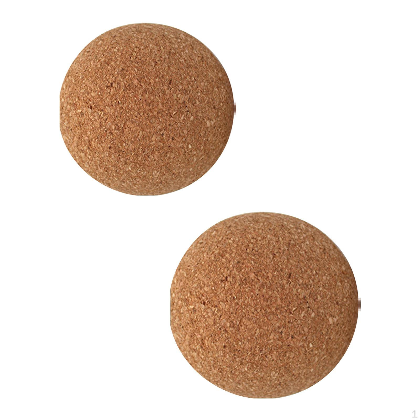 

2Pcs Cork Massage Ball Portable Lower Back for Sports Gym Training 6cm 8cm
