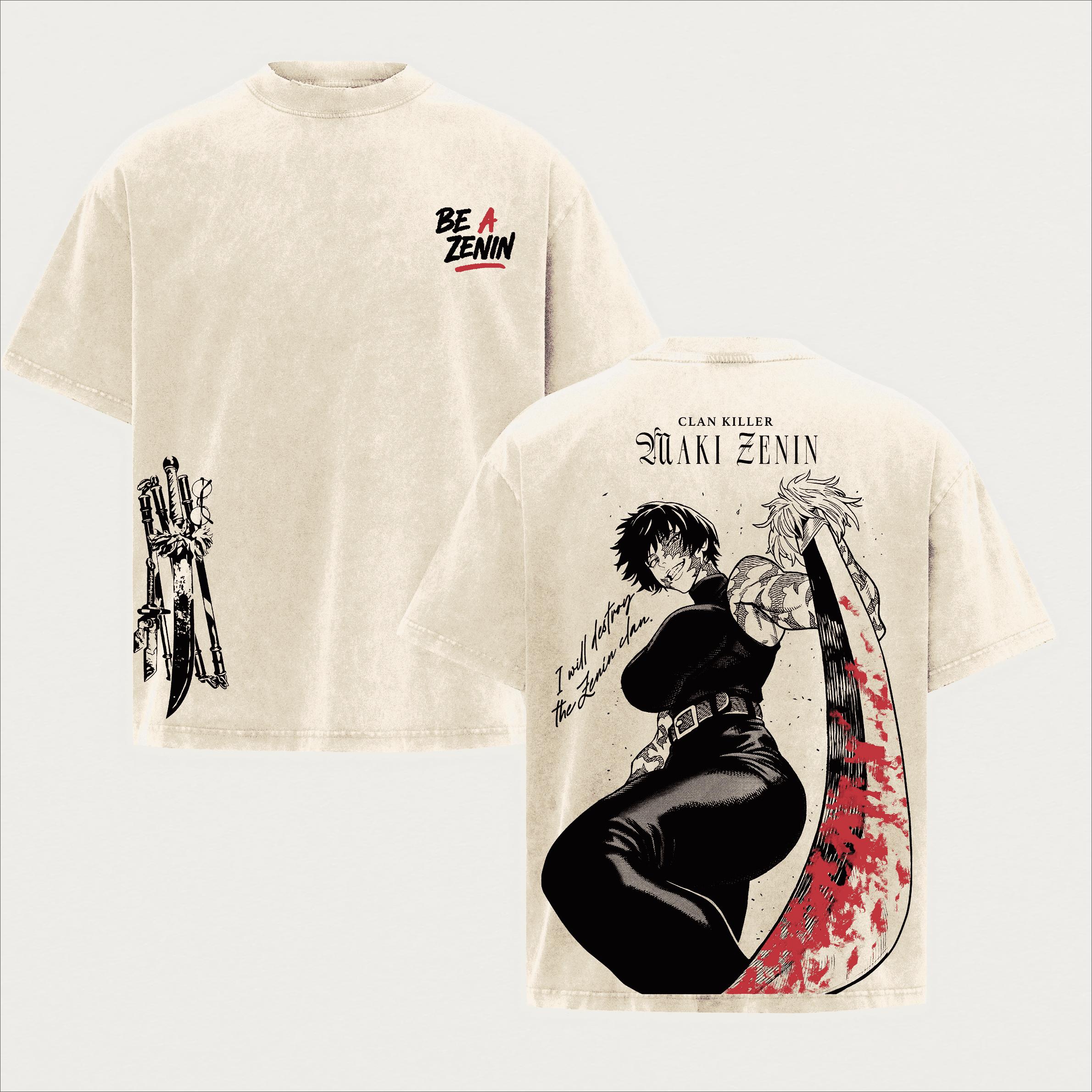 

2026 Anime Jujutsu Kaisen T-shirt Zenin Maki Printed Tshirt Men s Clothing Washed Oversized T Shirt Short Sleeve Cotton Tees Top XXL