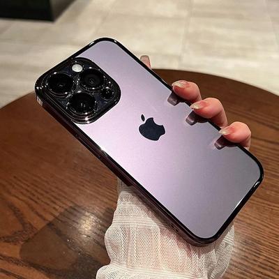 Luxury Plating Clear Case For iPhone 16 15 14 13 12 11 Pro Max Mini Shockproof Cover For iPhone 14 7 8 Plus XS Max XR X SE Phone Cases