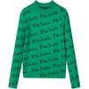 Fila Casual Warm Knitted Sweater Women Sweater Dark-Tea-Green F11W144407F-GN