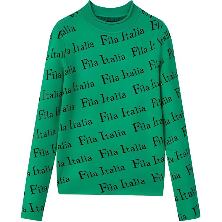 

New FILA Sweaters Women s Deep Green Tea F11W144407F-GN L