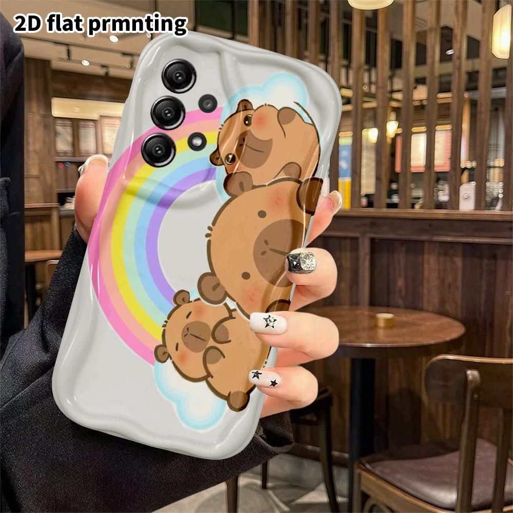 Phone Case: 2D Flat Samsung Galaxy A34 A35 S20 S22 S21 FE Plus Ultra Protective Case, Rainbow Clouds, Christmas Halloween Holiday Gift
