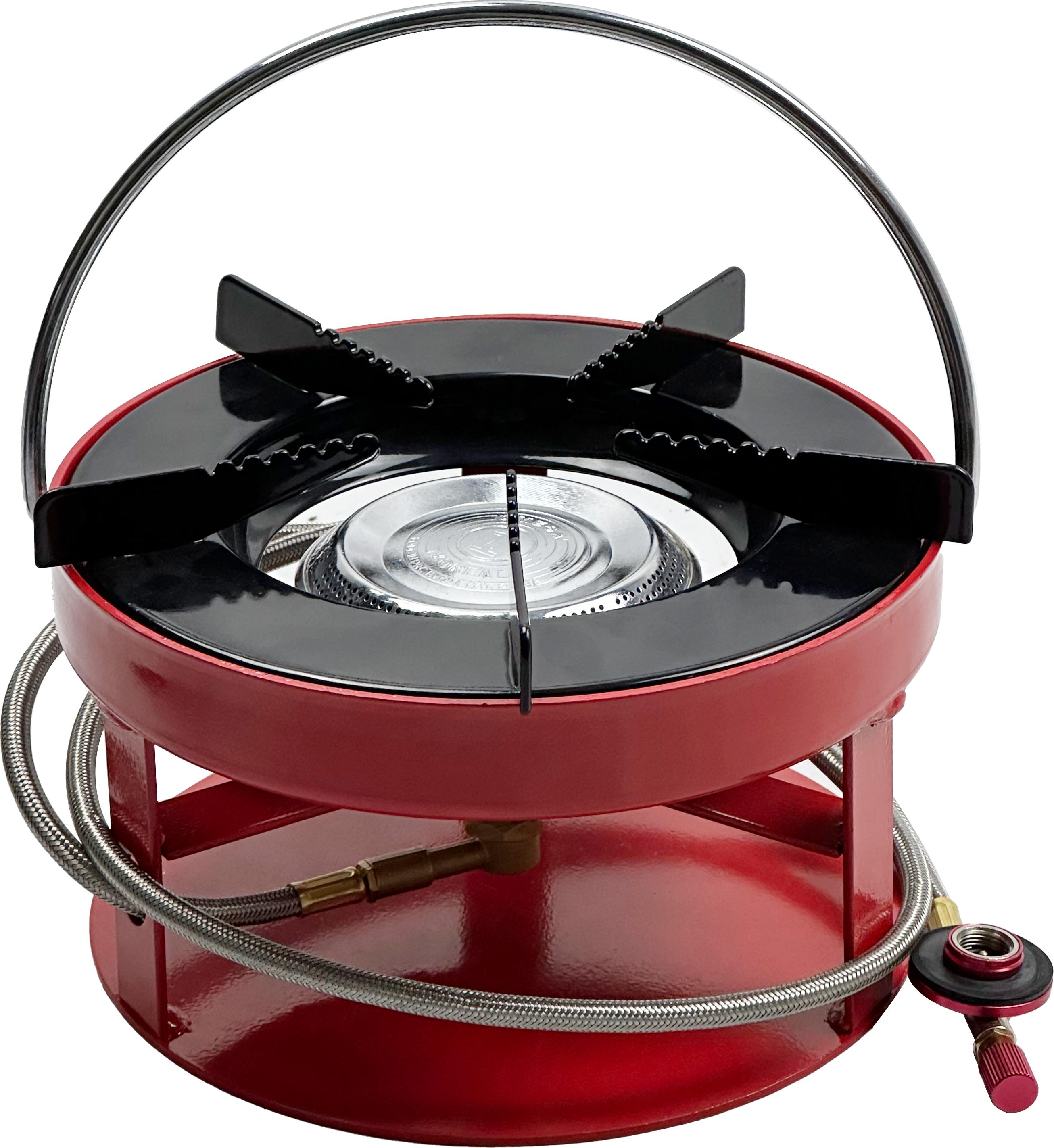 Best-Selling Portable Camping Gas Stove for Outdoor Cooking Mobile Camping Kitchen with Handle (Red,LPG) красный