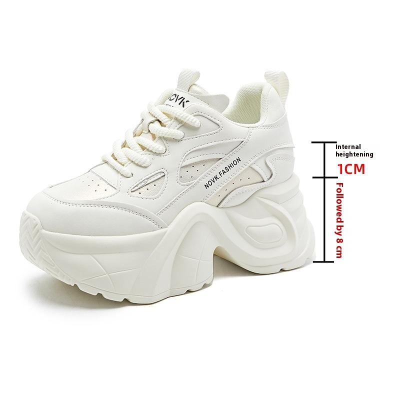 Fashionable Thick-soled Sports Shoes for Women In Autumn and Winter, High-end Casual Shoes with Increased Height and Versatile Dad Shoes