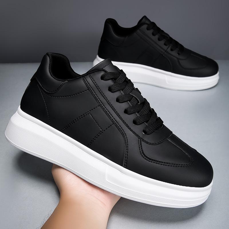 Genuine Leather Mens Sneakers Fashion Casual Shoes Leisure Male Skateboard Footwear Thick Bottom Tenis Masculino Vulcanized Shoe