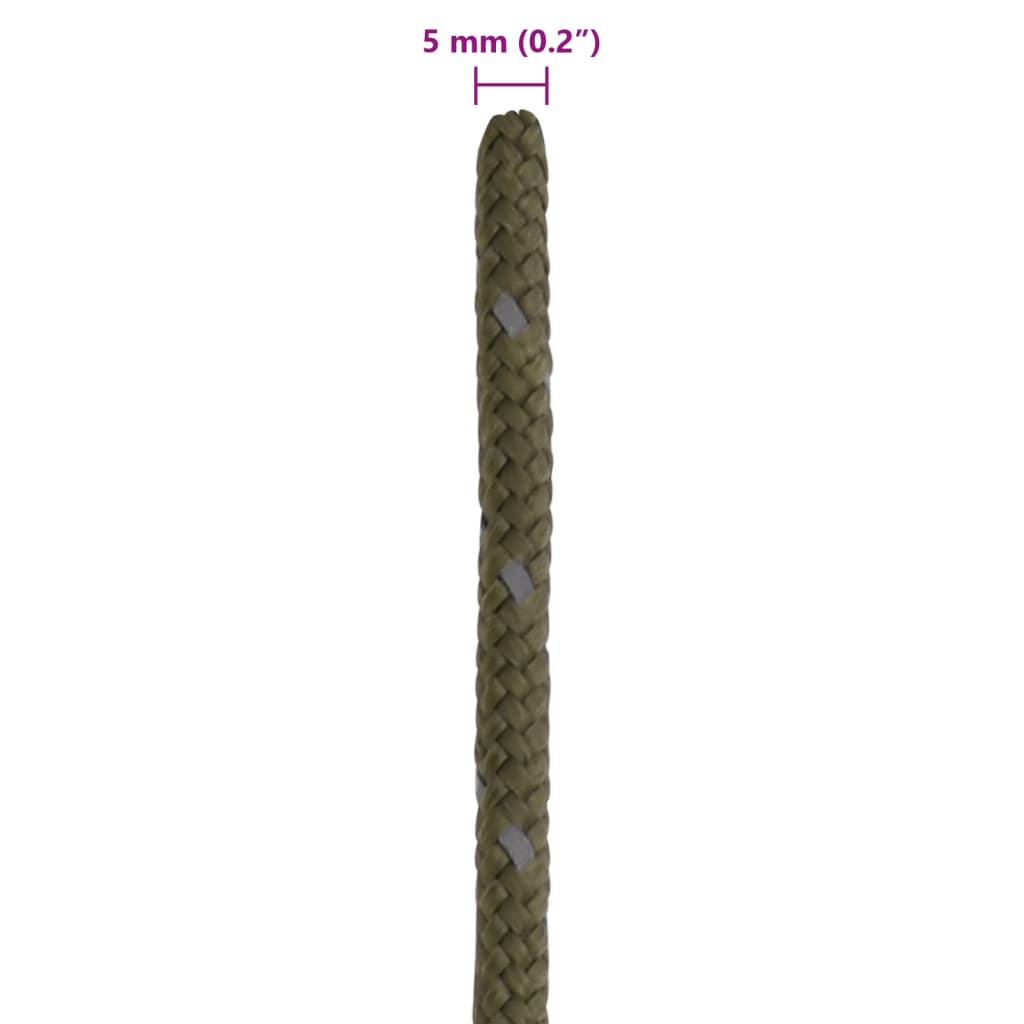 Reflective Tent Guy Line with Rope Tensioners 50 m 5 mm