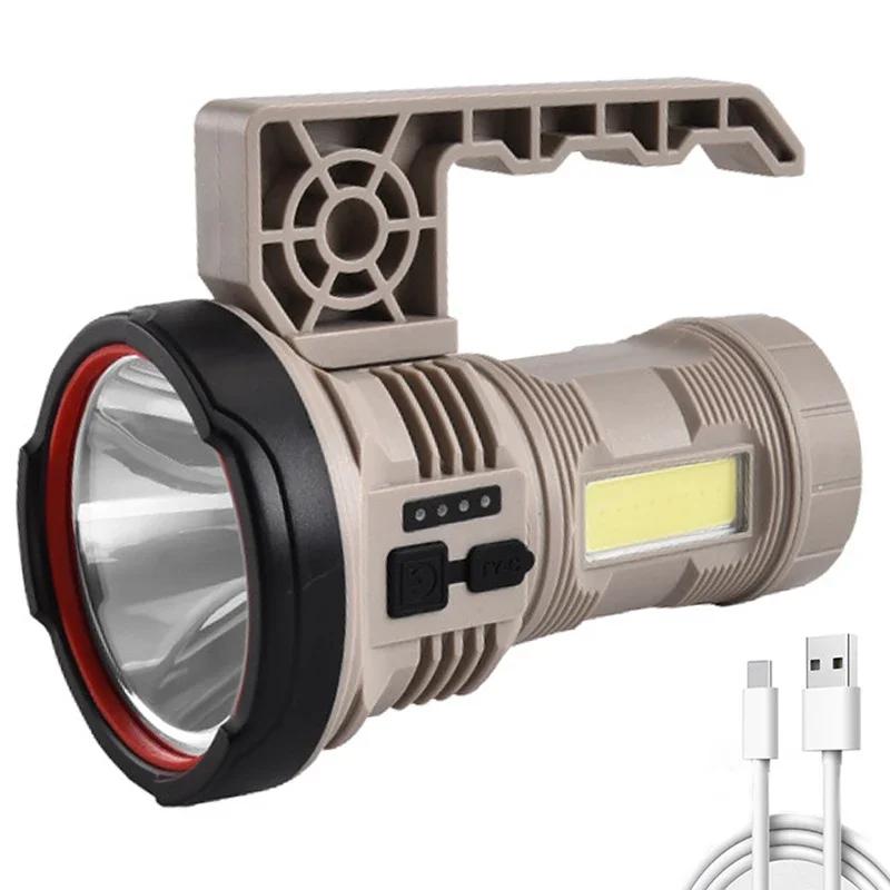 Multi Functional High-intensity Flashlight COB+LED Outdoor Searchlight Type-C Rechargeable Emergency Handheld Light Work Light
