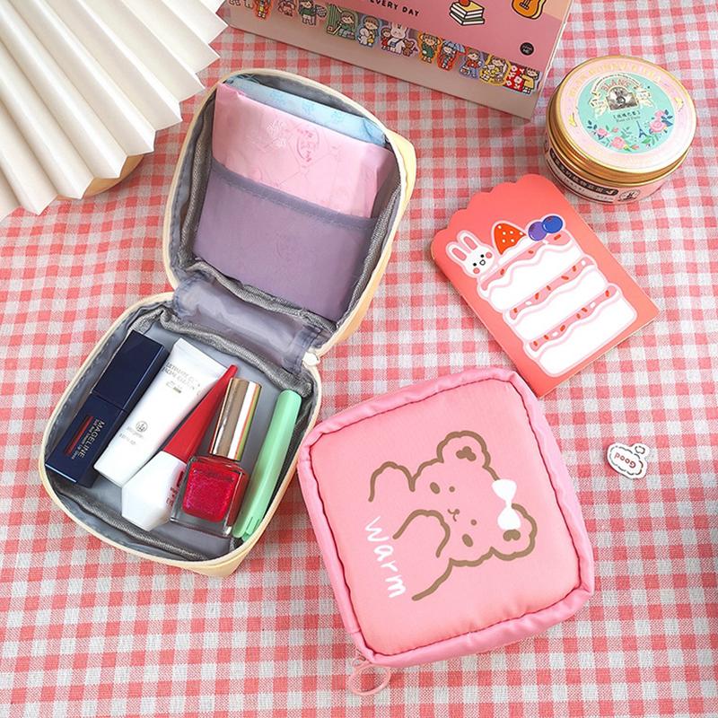 Sanitary Napkin Towels Bag Girl Travel Mini Makeup Bags Earphone Storage Bag