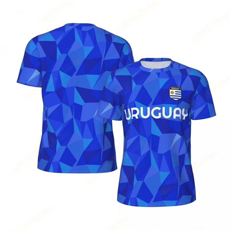 Modische Uruguay Flagge Grafik Fußball T-Shirts Sommer Trend 3D Nationales Wappen Gedruckte T-Shirts Lässige Übergroße Sport-T-Shirts