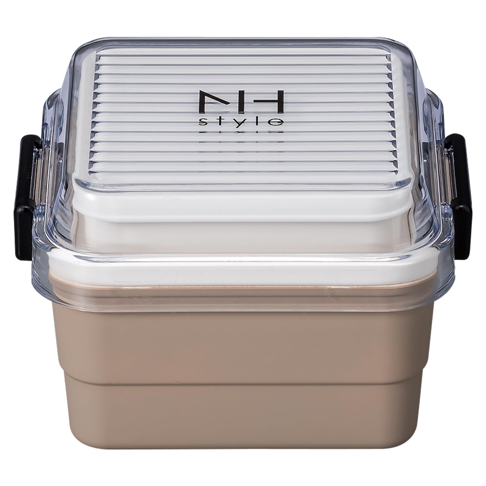 

Масаказу Ланч-бокс для хранения в квадратном стиле NH 27298, Серо-бежевый, Размер прибл.. Ш12.2 Г13.6 В8.9