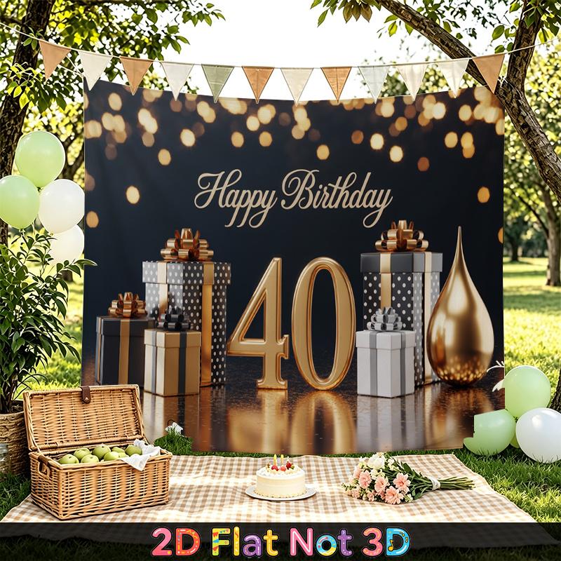 Party Backdrop Birthday 40th Photo Booth Background Front Door Decor