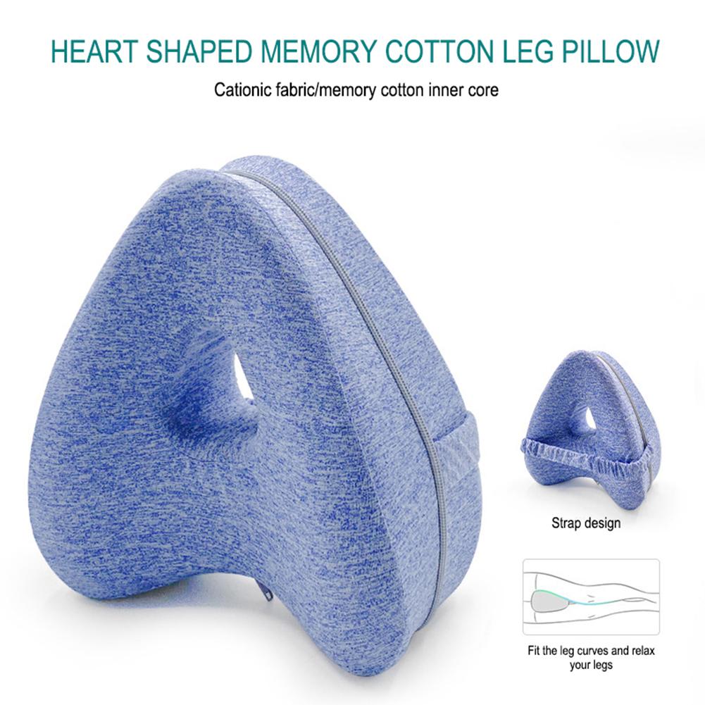 Bavlněný polštář na nohy s paměťovou vrstvou prodyšný pratelný potah na polštář pro lepší spaní pro úlevu od bolesti na stehnech a nohou
