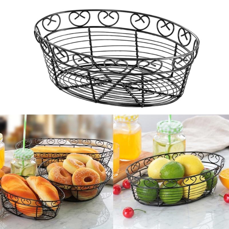 Stylish Bread Basket Kitchen Storage Organizers for Countertop Dining Table Counter Display