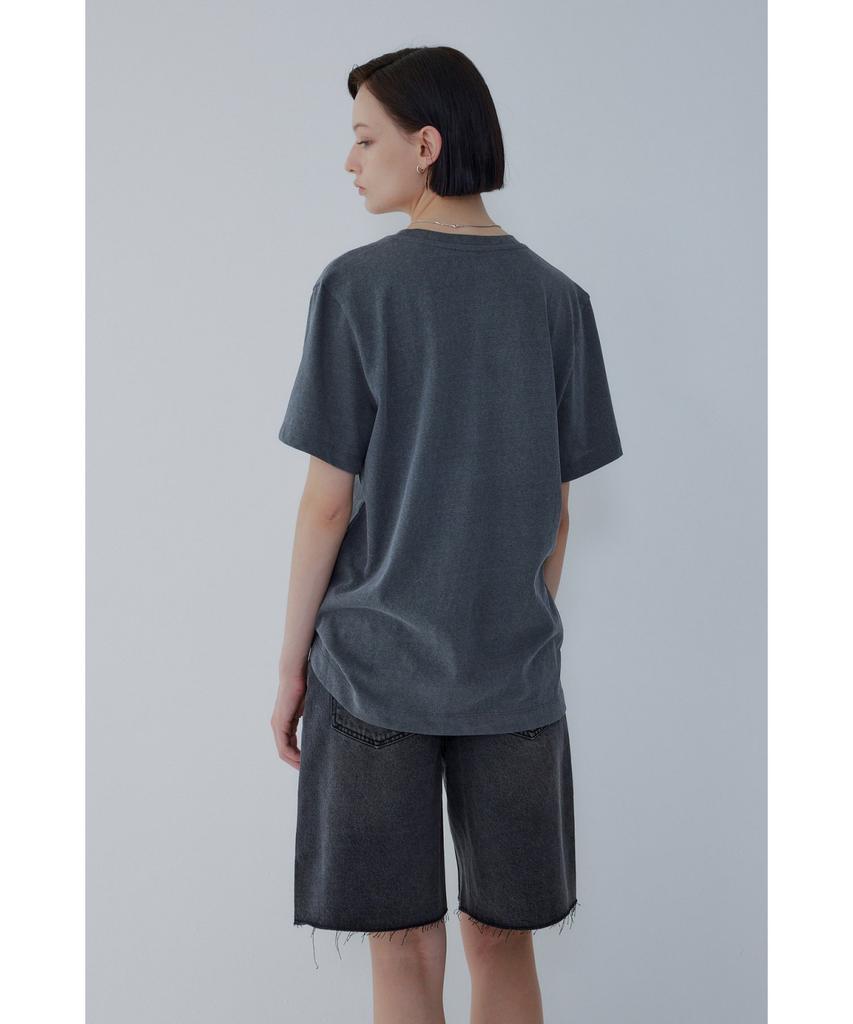 Bobeu Racing Graphic Pigment Washed T-Shirt_Charcoal 7156240005