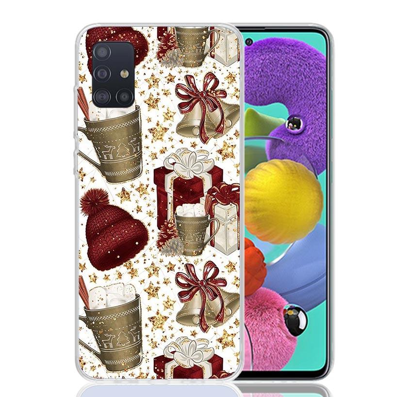 Winter Coffee Christmas Phone Case For Samsung Galaxy A52 A32 A22 A12 A02S A50S A30S A51 A31 AA71 Note 20 Ultra 10 S10 Plus Gala