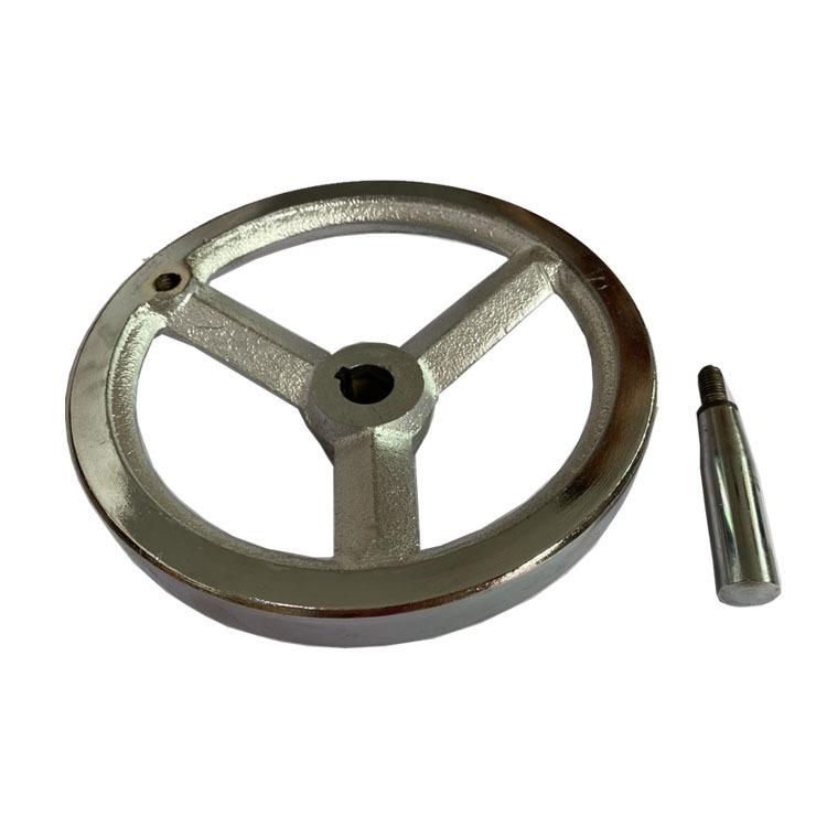 Extraordinary Plated Cast Iron Handwheel 28x320 with Round Rim Crank Handle B/T7273.3-94
