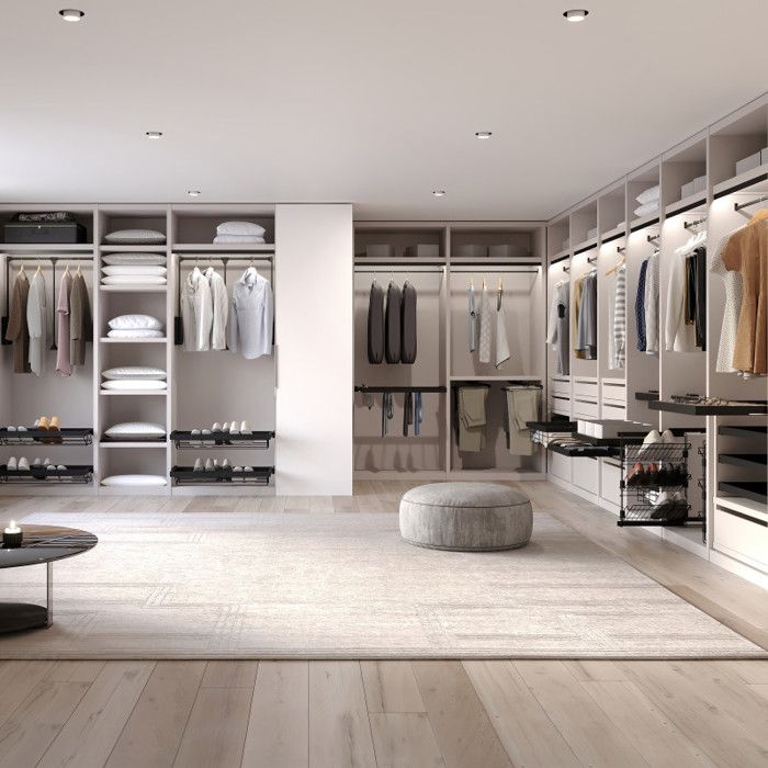 Emuca Porte-chaussures latéral coulissant pour placards et dressing Hack, Gauche, Peint en noir texturé, Acier.