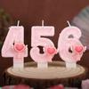 New Pink Magic Wand Number Candle Birthday Cake Party Decoration Handmade Number Candle 0-9