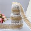 Colored Lace Burlap Roll for DIY Crafts, Handmade Packaging, and Vase Decoration.