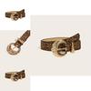 Tiger Print Womens Fashion Leather Belt With Faux Pu Material And Gold Buckle For Casual Wear