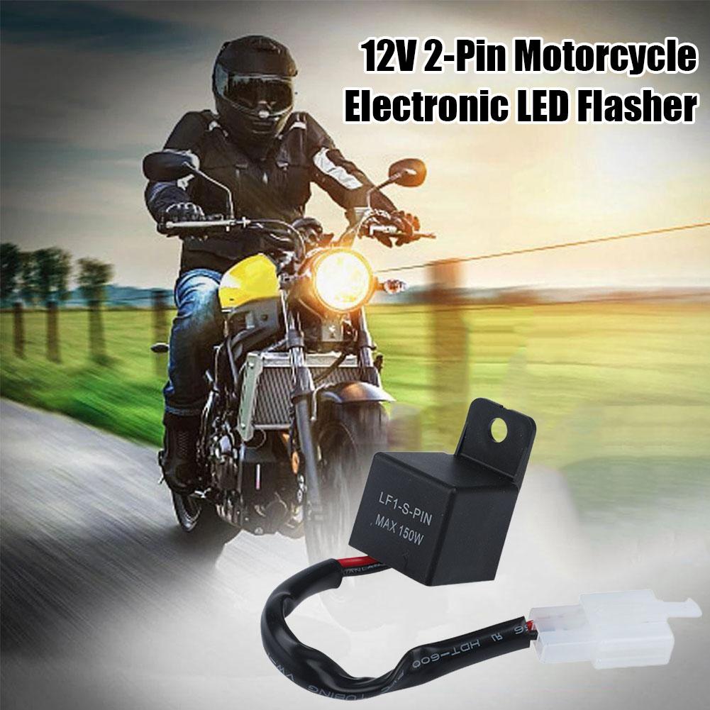 New 12V 2-Pin Motorcycle Electronic LED Flasher Relay LED Signal LED Blinker Light Indicator Turn Relay Flasher Turn Bulbs P3Z7