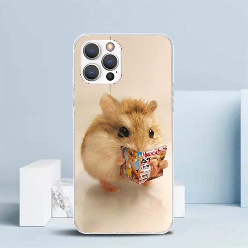 Cute Lovely Pet Hamster Phone Case For IPhone 16 17 Air 16E 15 14 Plus 13 Mini 12 11 Pro Max 7 8 + SE 2020 Soft TPU Back Cover 1