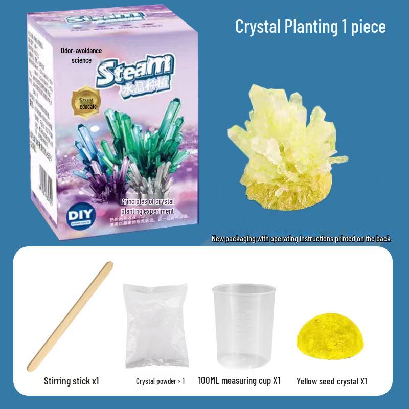 Kids' Crystal Growing Science Kit: DIY Educational Toy for Crafting Crystals