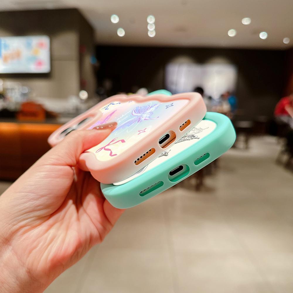 Macaron Soft TPU Phone Case for Xiaomi Poco X3 X5 X6 M6 Redmi 13C Redmi Note 11 12 13 Pro 11s 12s Cover Ae67 Butterfly flower Cute cartoon art design