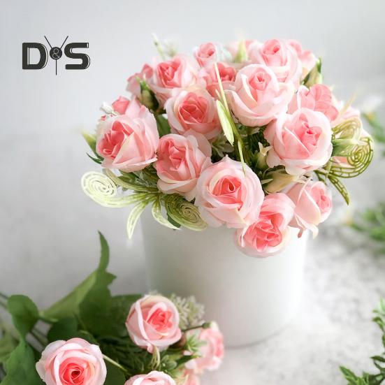 Künstliche Blume, schön aussehend, wetterbeständig, exquisit, modern, einfach, künstliche Regenrose