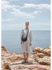 French Niche Design Women's Lychee Pattern Crescent Shoulder & Crossbody Saddle Bag