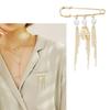 Pearls Tassels Brooch With Sunflower And Smiling Face Creative Fashion Statement Lapel Pin Accessory