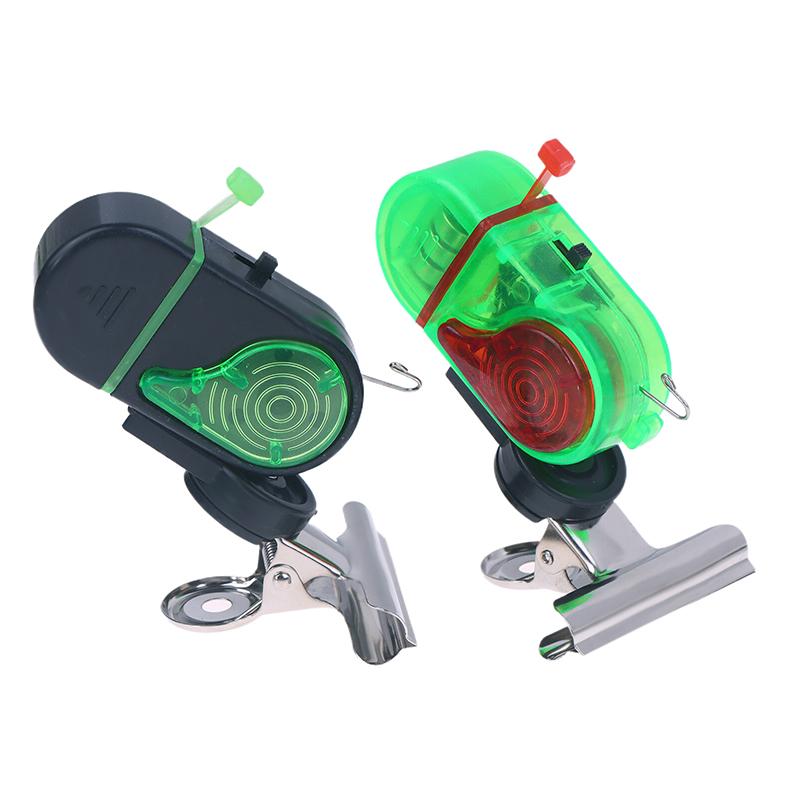 1Pc Fishing Rod Alarm Portable Single/Double-Lamp Electronic Fishing Bite Sound Alarm Fish Bell Clip With Light For Fishing