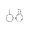New Moments Charm Cercei cu cerc dublu Bijuterii din argint 925 Cercei nunta pentru femei ureche