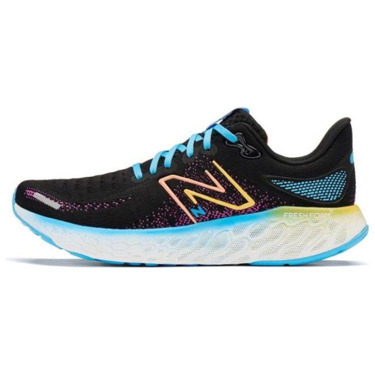 New Balance 1080 Comfortable Professional Sports Fabric Low-Top Long Distance Running Shoes Men Sneaker Black Blue M1080L12