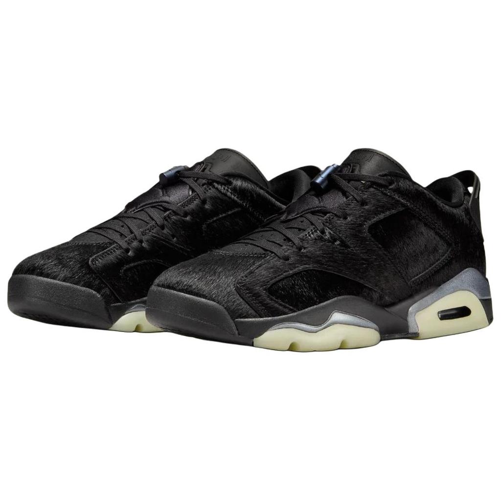 Jordan Air Jordan 6 Low top Vintage Basketball Shoes Women's Black IO9786-001