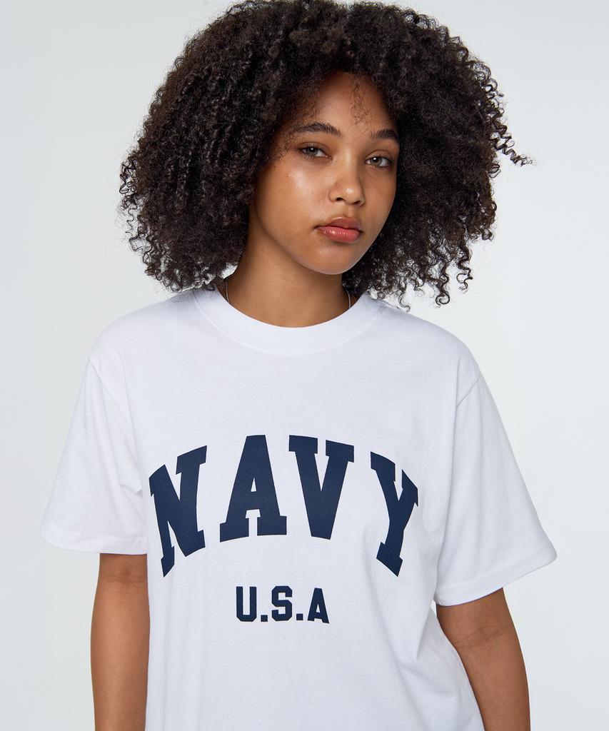 PAPERBOY Navy U.S.A Short Sleeve T-Shirt - White & Navy